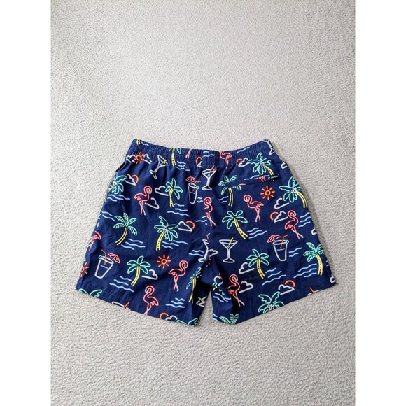 Chubbies Swim Trunks XL Neon Lights Flamingos Shorts 5.5 Tropical Beach Liner - Picture 2 of 14